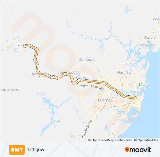 BMT train Line Map