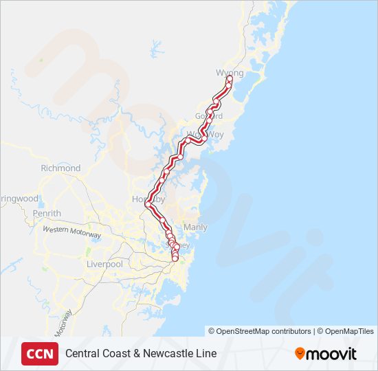 CCN train Line Map