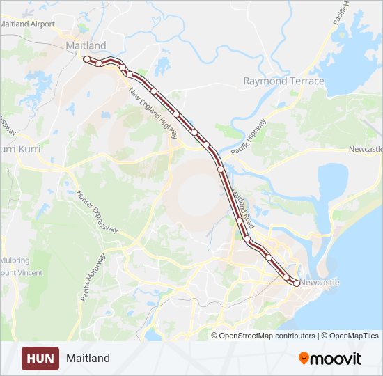 HUN train Line Map