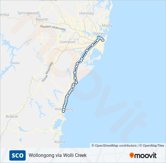 Mapa de SCO de tren