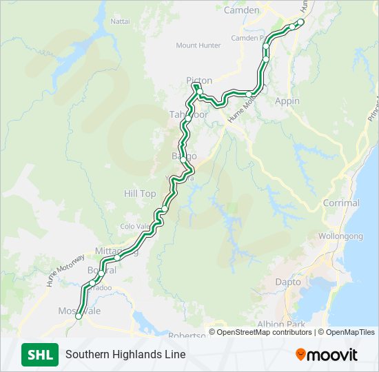 Mapa de SHL de tren