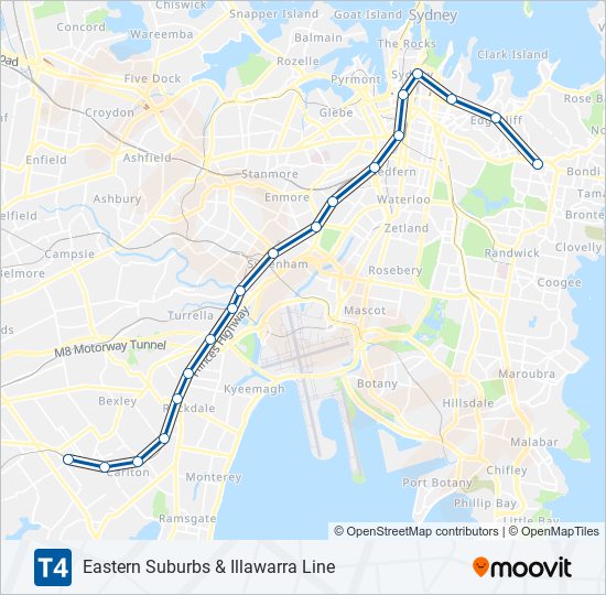 t4 Route: Schedules, Stops & Maps - Hurstville (Updated)