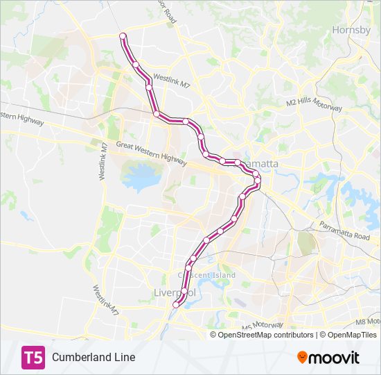 t5 Route: Schedules, Stops & Maps - Schofields (Updated)