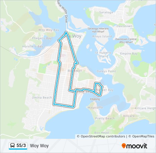 Empire Bay Nsw Map 553 Route: Schedules, Stops & Maps - Woy Woy (Updated)