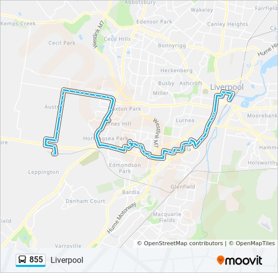 Bus 855 Route Map 855 Route: Schedules, Stops & Maps - Liverpool (Updated)