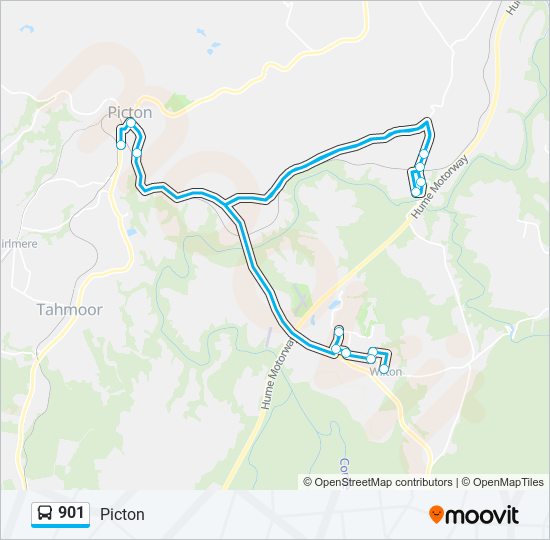 901 bus Line Map