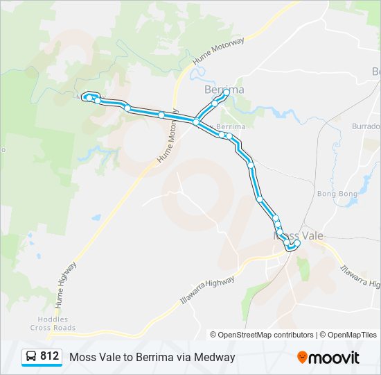 812 Route Schedules, Stops & Maps Moss Vale (Updated)
