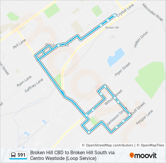 591 bus Line Map