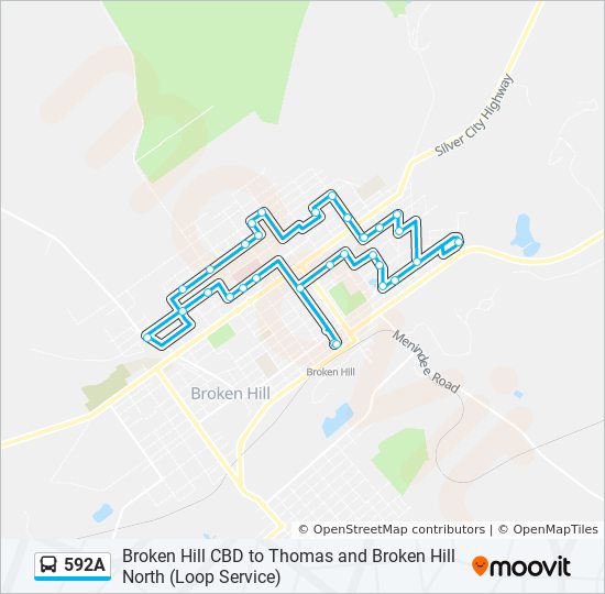 Mapa de 592A de autobús