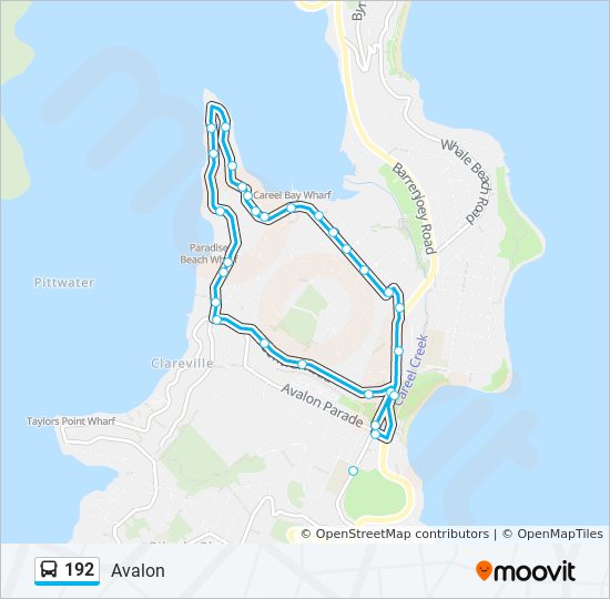 Mapa de 192 de autobús