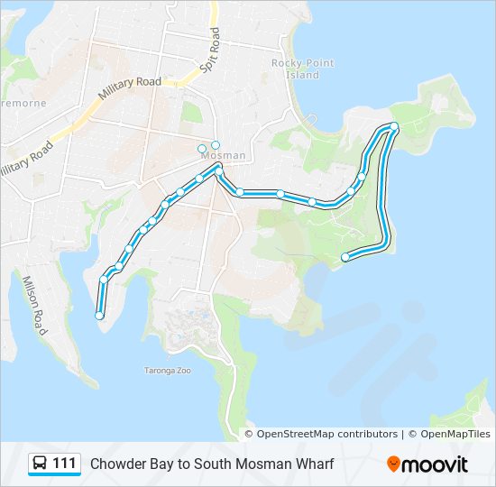 Mapa de 111 de autobús