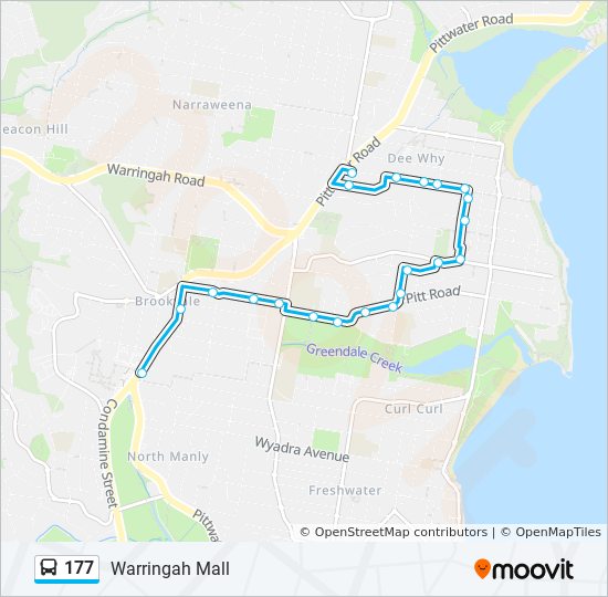 177 bus Line Map