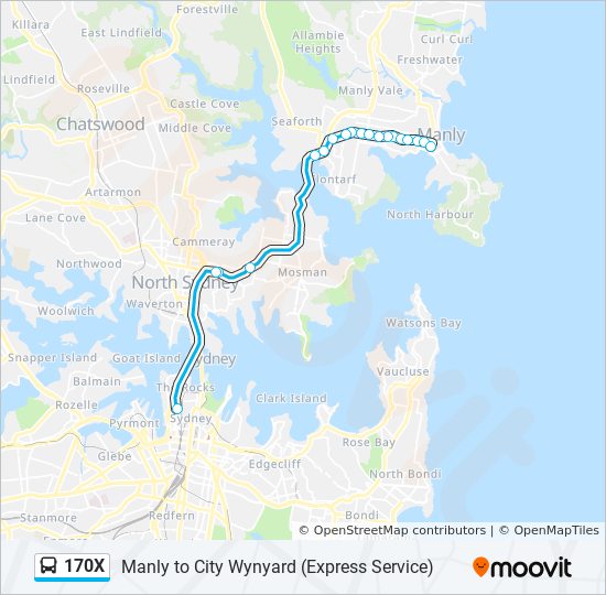 Mapa de 170X de autobús