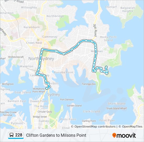 228 bus Line Map