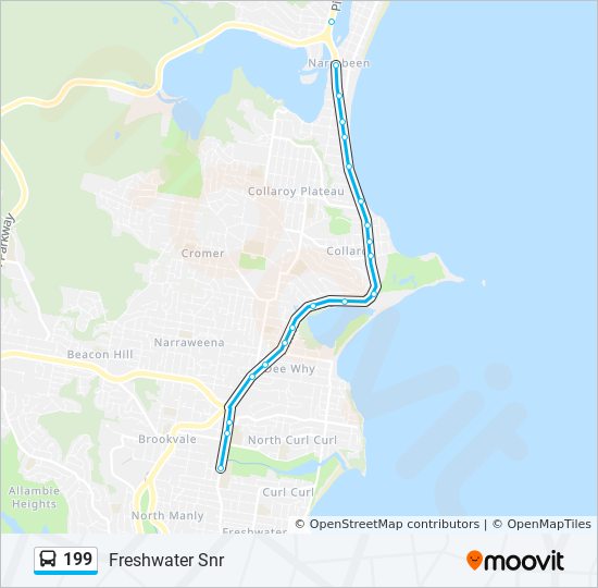 199 bus Line Map