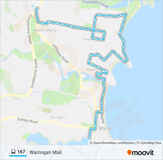 167 Route: Schedules, Stops & Maps - Warringah Mall (Updated)