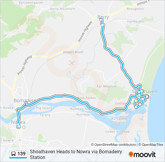 139 bus Line Map