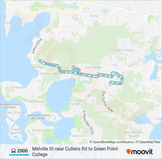 2000 bus Line Map