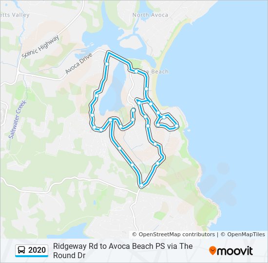 Mapa de 2020 de autobús