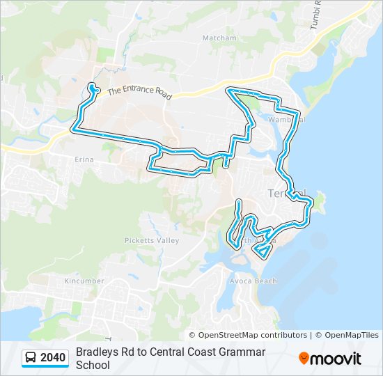 Mapa de 2040 de autobús