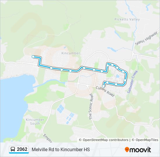 Mapa de 2062 de autobús