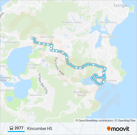 2077 bus Line Map