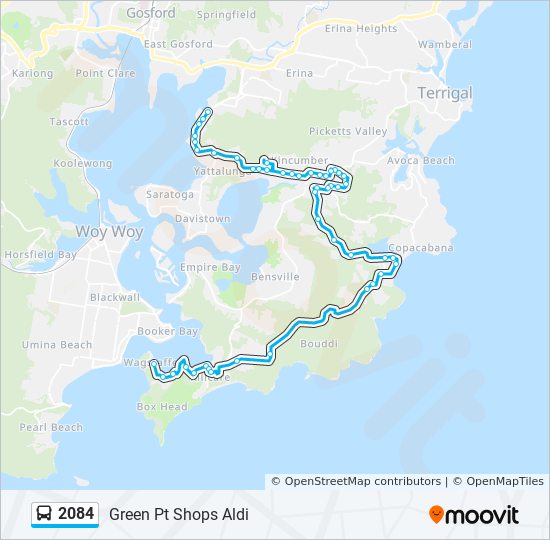 Mapa de 2084 de autobús