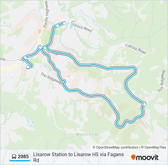 2085 bus Line Map