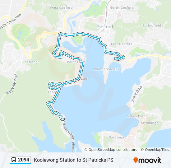 Mapa de 2094 de autobús