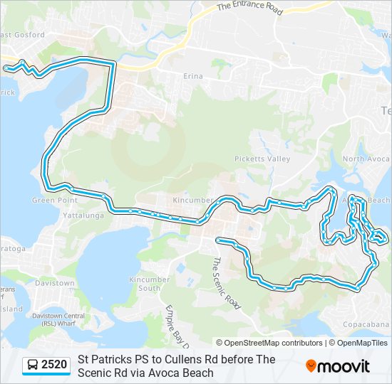 2520 bus Line Map