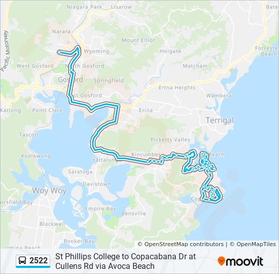 Mapa de 2522 de autobús