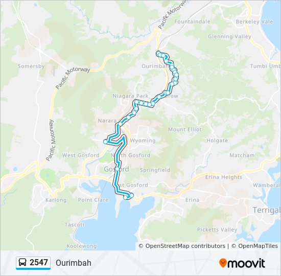 2547 bus Line Map