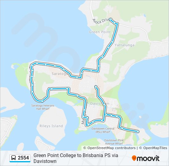 Mapa de 2554 de autobús