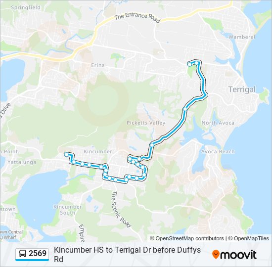 Mapa de 2569 de autobús
