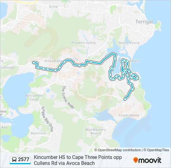 2577 bus Line Map