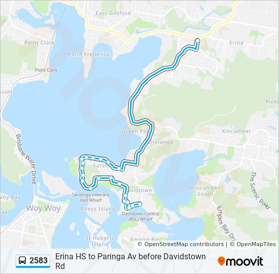 Mapa de 2583 de autobús