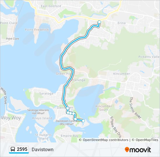 Mapa de 2595 de autobús