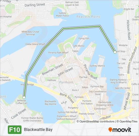 F10 ferry Line Map