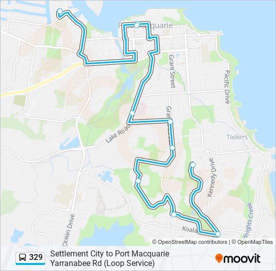 329 bus Line Map