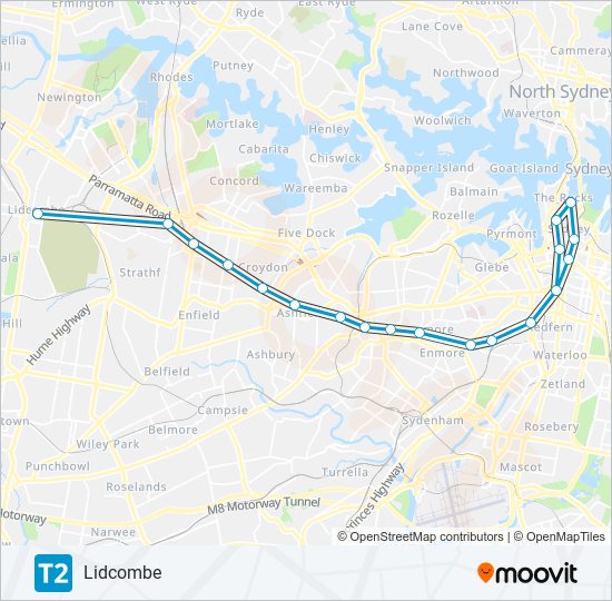 t2 Route Schedules, Stops & Maps (Updated)