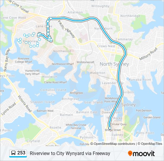 253 Route: Schedules, Stops & Maps - City Wynyard (Updated)