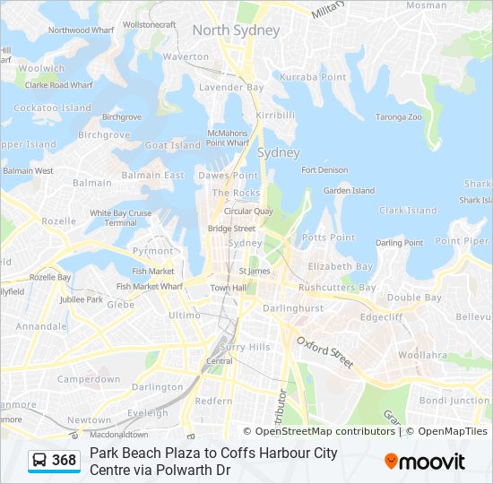 Park Beach Plaza Map 368 Route: Schedules, Stops & Maps - Coffs Harbour (Updated)