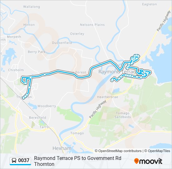 0037 bus Line Map