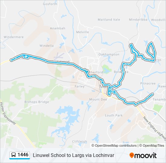1446 bus Line Map