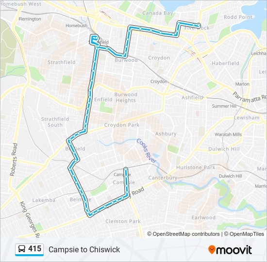 415 Route: Schedules, Stops & Maps - Five Dock Shops (Updated)