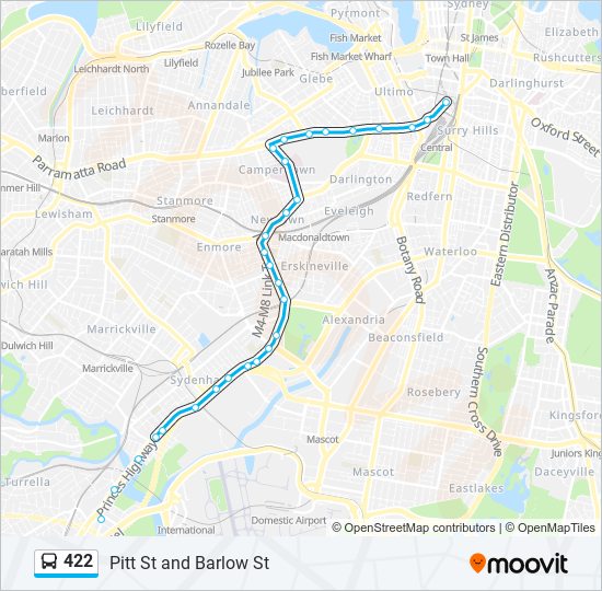 422 Route Schedules Stops And Maps Pitt St And Barlow St Updated