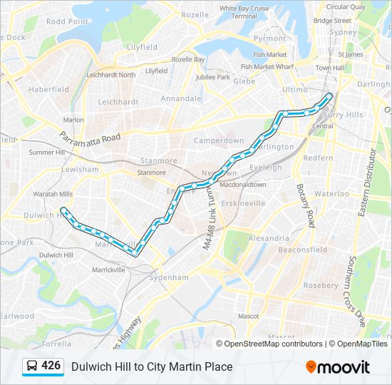 426 bus Line Map