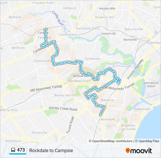 473 bus Line Map