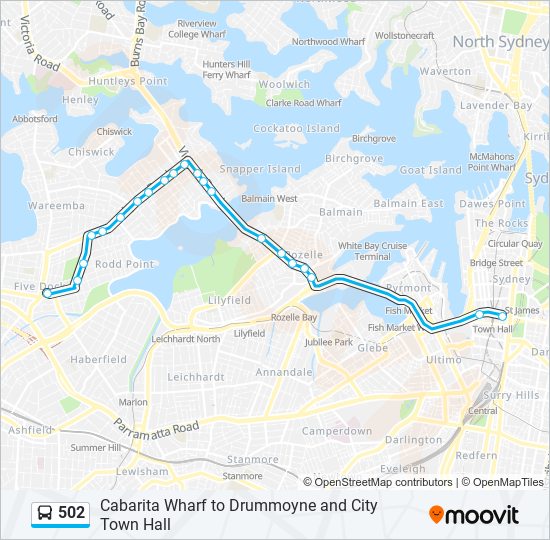 502 Route: Schedules, Stops & Maps - Five Dock - Ramsay Rd (Updated)