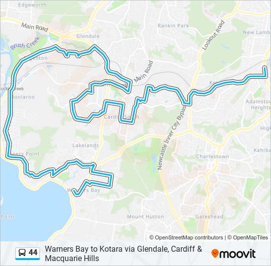 Mapa de 44 de autobús